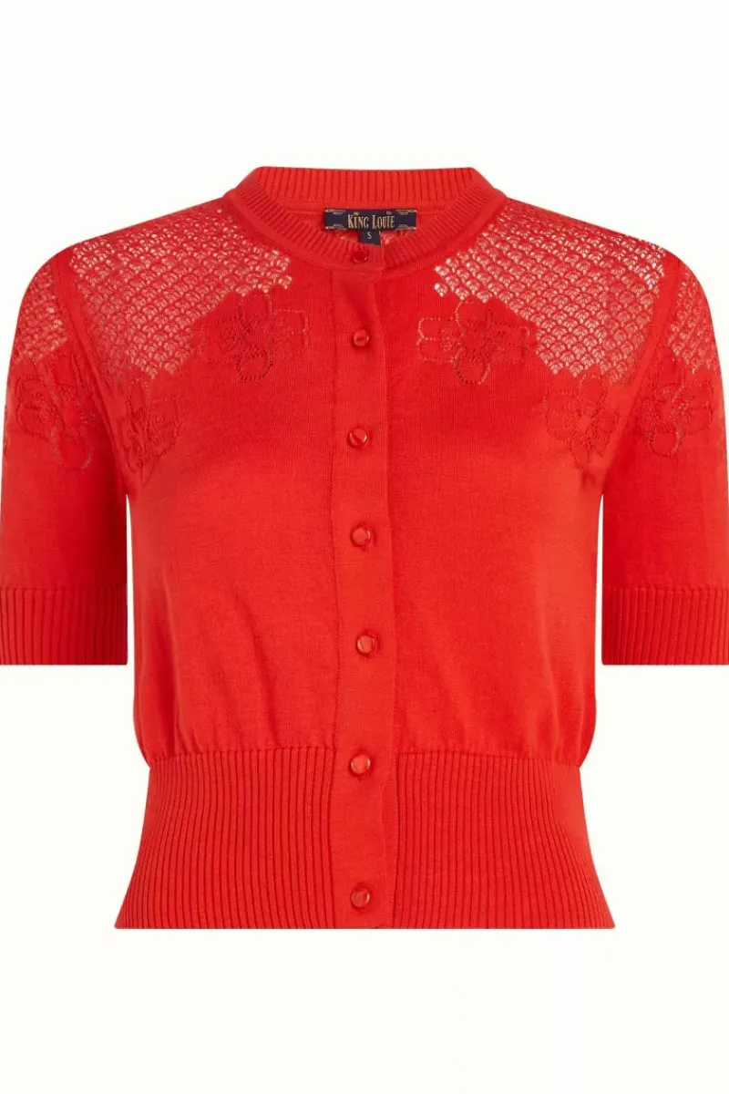 King Louie Vesten<Cardi Yoke Bonet Red
