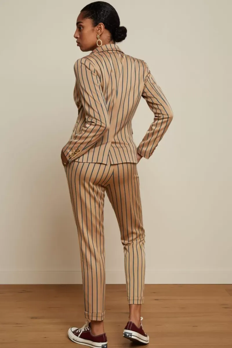King Louie Jassen & Blazers<Daisy Blazer Cubano Stripe Latte