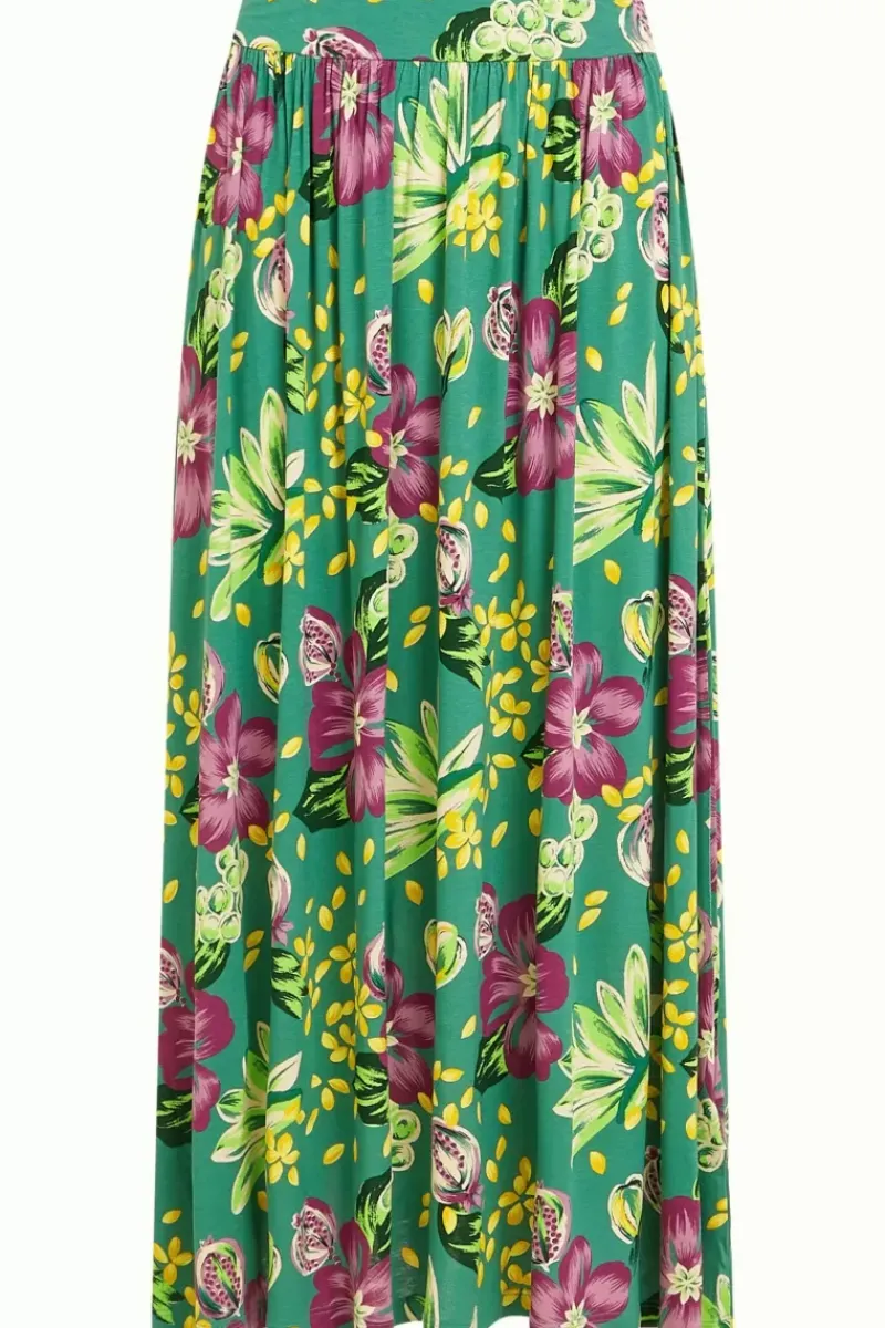 King Louie Rokken<Emma Maxi Skirt Guava Smoke Green