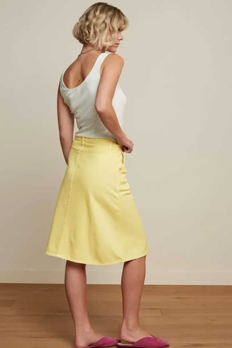 King Louie Rokken<Marie Skirt Garment Dye Lemonade Yellow