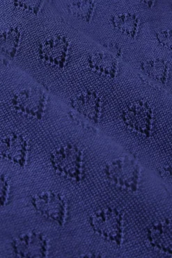 King Louie Tops & Shirts<Boatneck Top Heart Ajour Bci Dazzling Blue