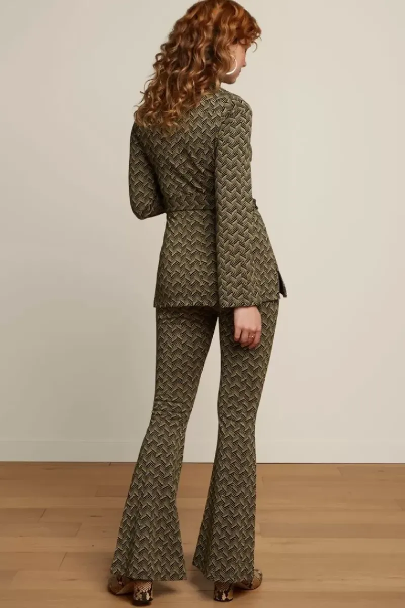 King Louie Broeken<Border Flared Pants Facet Black
