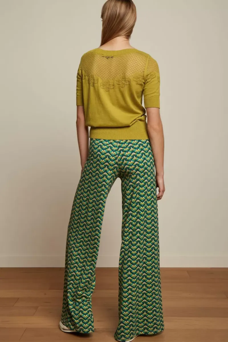 King Louie Broeken<Border Palazzo Pants Brazza Jasper Green