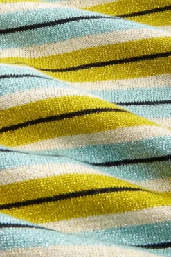 King Louie Vesten<Cardi Roundneck Cabana Stripe Spar Green