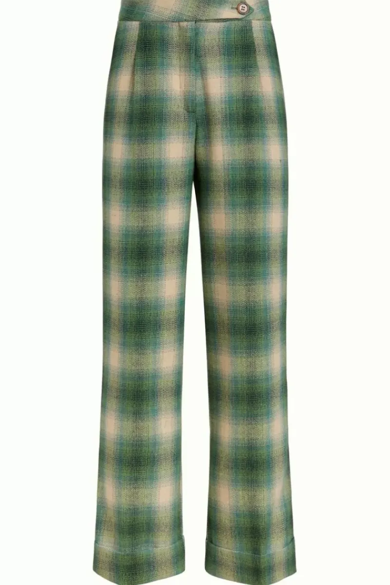 King Louie Broeken<Celia Pants Cruz Check Pine Green