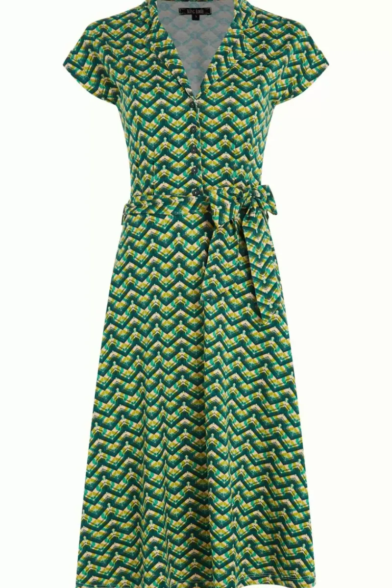 King Louie Jurken<Darcy Dress Brazza Jasper Green