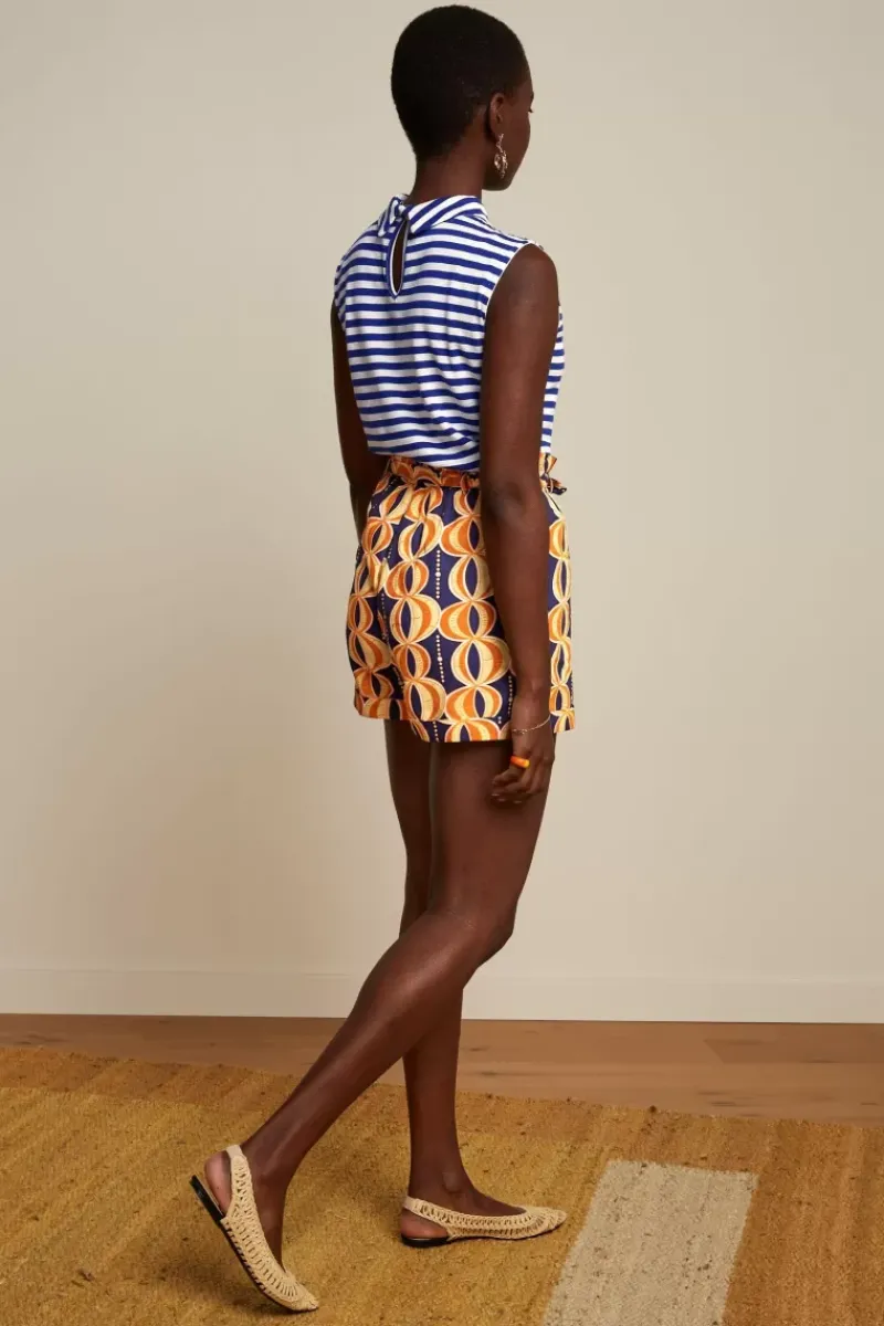 King Louie Tops & Shirts<Dita Top Chopito Stripe Deep Blue