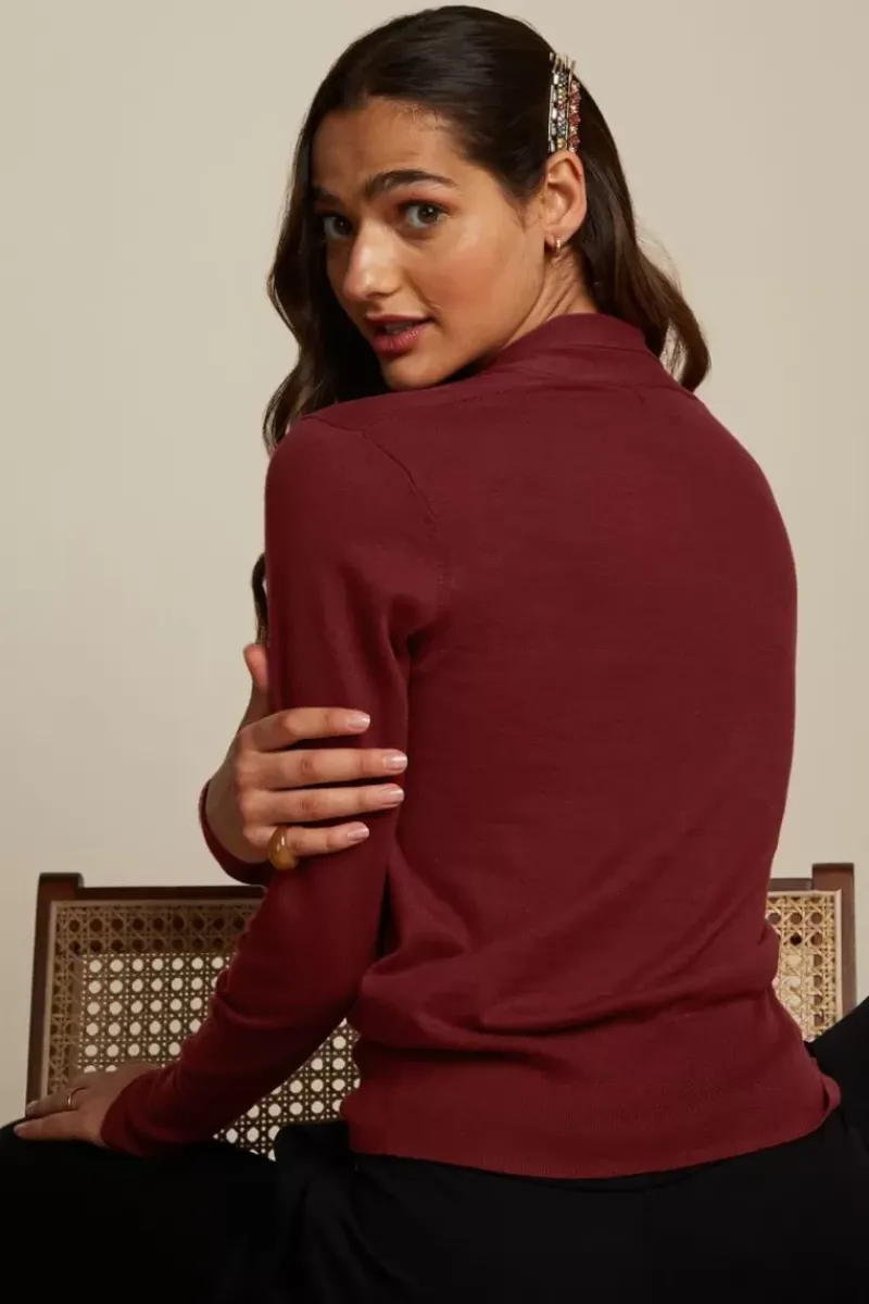 King Louie Truien<Ellen Bow Top Cottonclub Brique Red