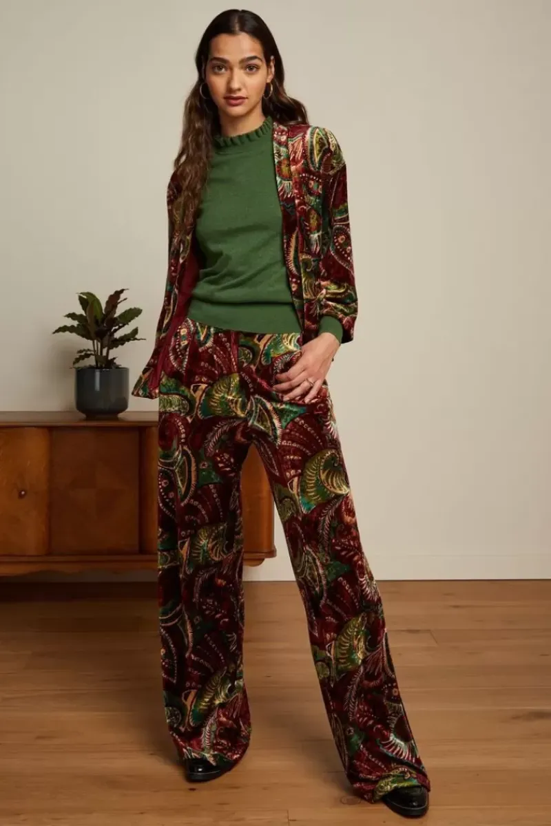 King Louie Broeken<Fintan Pants St Pepper Plum Red