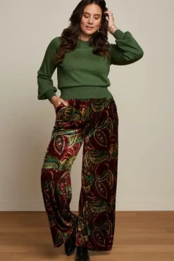 King Louie Broeken<Fintan Pants St Pepper Plum Red