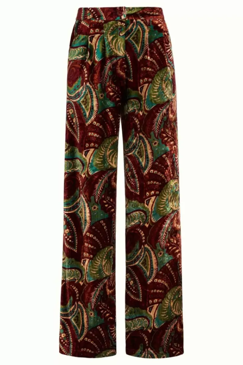 King Louie Broeken<Fintan Pants St Pepper Plum Red
