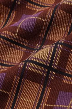 King Louie Broeken<Garbo Pintuck Pants Ny Check Merlot Brown