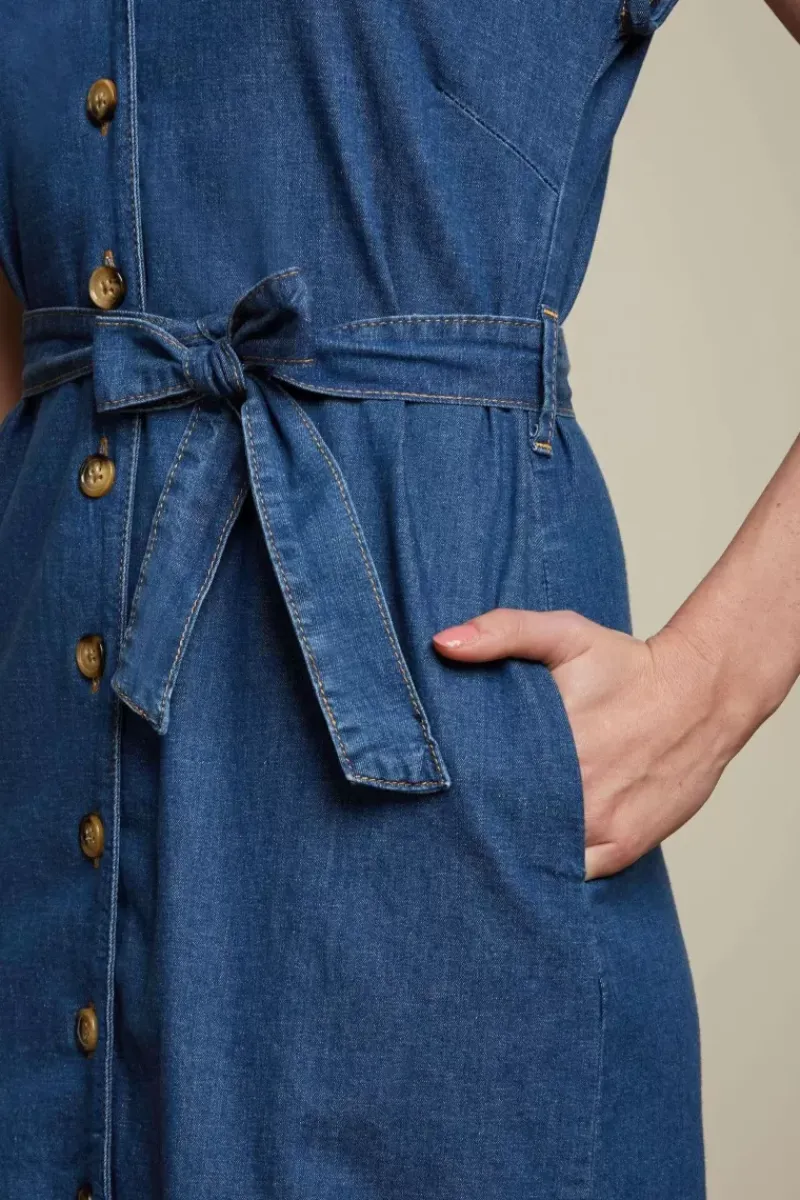 King Louie Jurken<Irene Dress Chambray Denim Blue