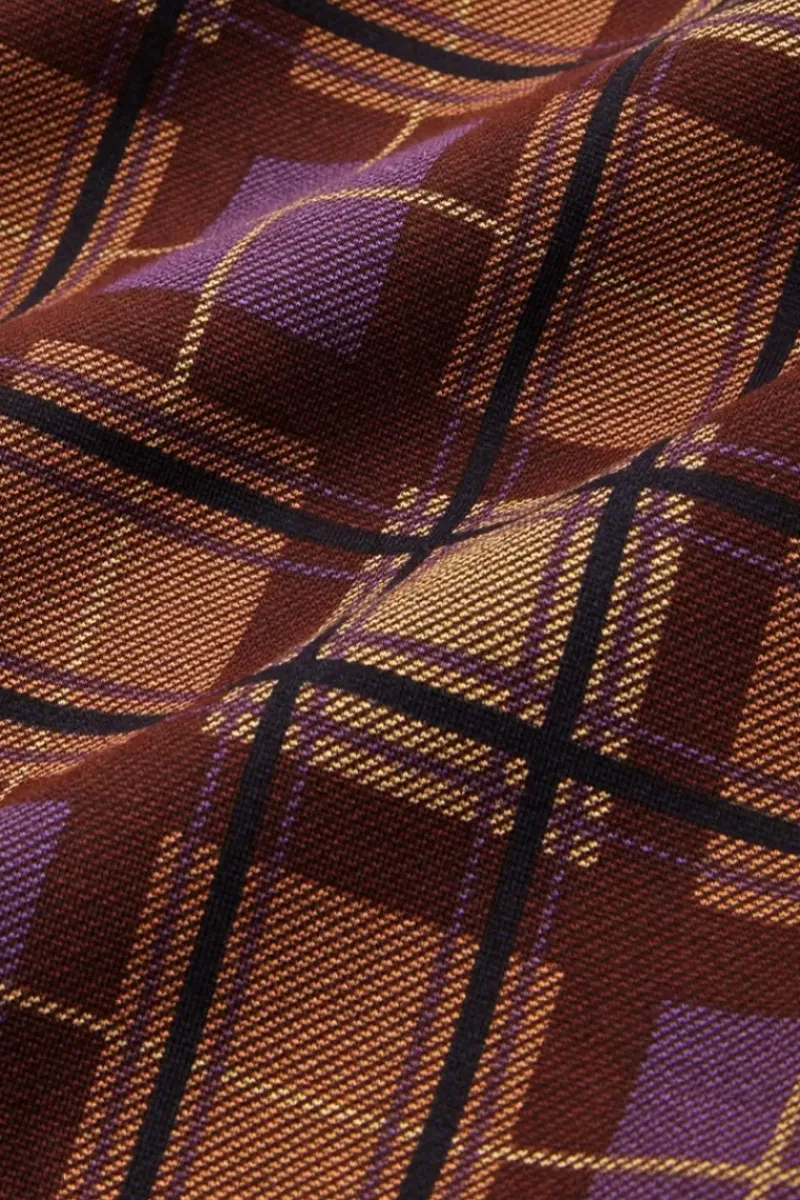 King Louie Broeken<Jenny Pants Ny Check Merlot Brown