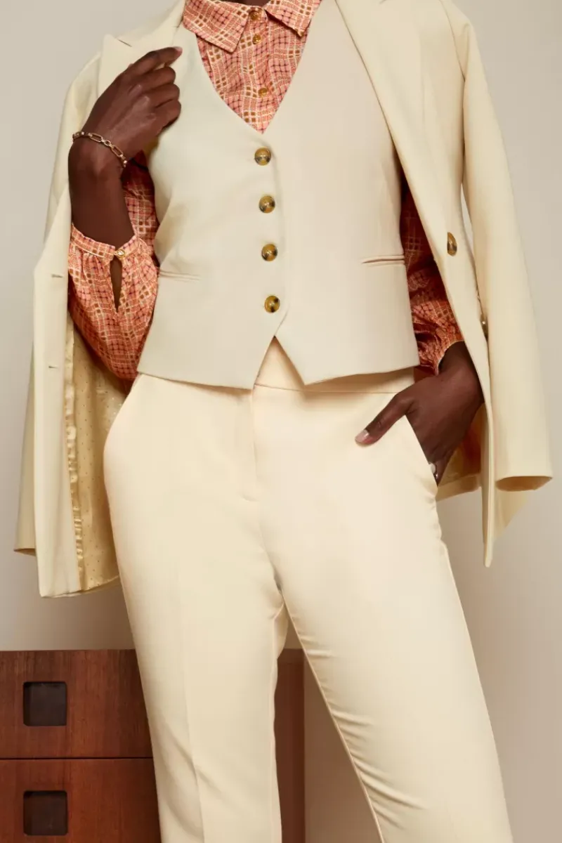 King Louie Broeken<Jenny Pants Simonet Vanilla Cream