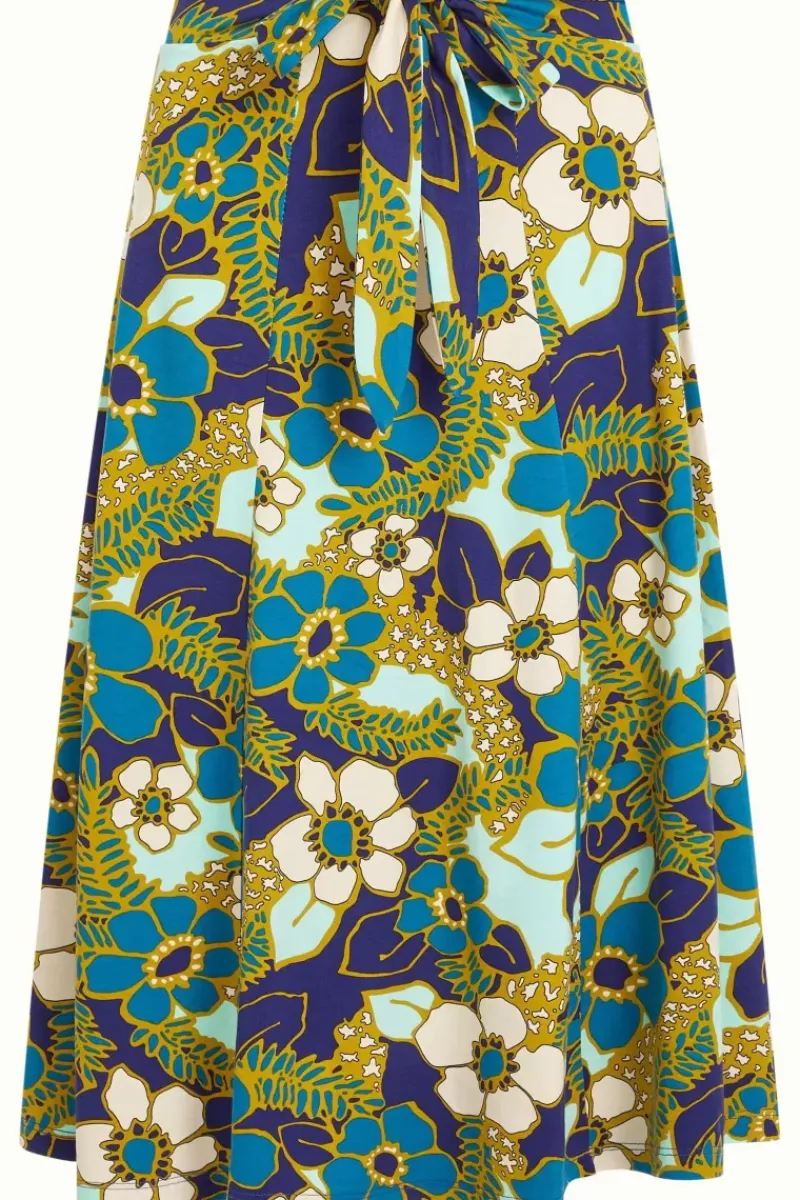 King Louie Rokken<Judy Midi Skirt Selena Deep Blue