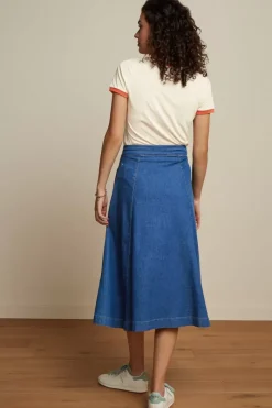 King Louie Rokken<Judy Skirt Chambray Denim Blue