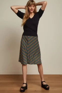 King Louie Rokken<Juno Skirt Mariani Stripe Black
