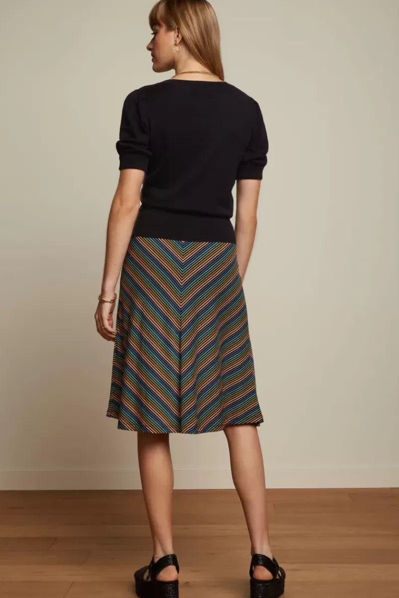 King Louie Rokken<Juno Skirt Mariani Stripe Black