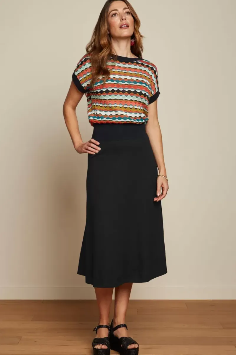 King Louie Rokken<Juno Skirt Milano Crepe Black