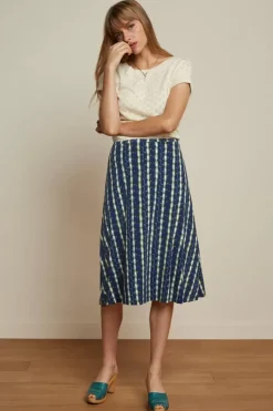 King Louie Rokken<Juno Skirt Saba Sapphire Blue
