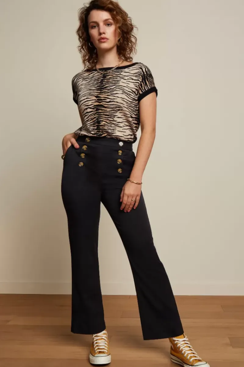 King Louie Broeken<Lara Sailor Cropped Pants Broadway Black