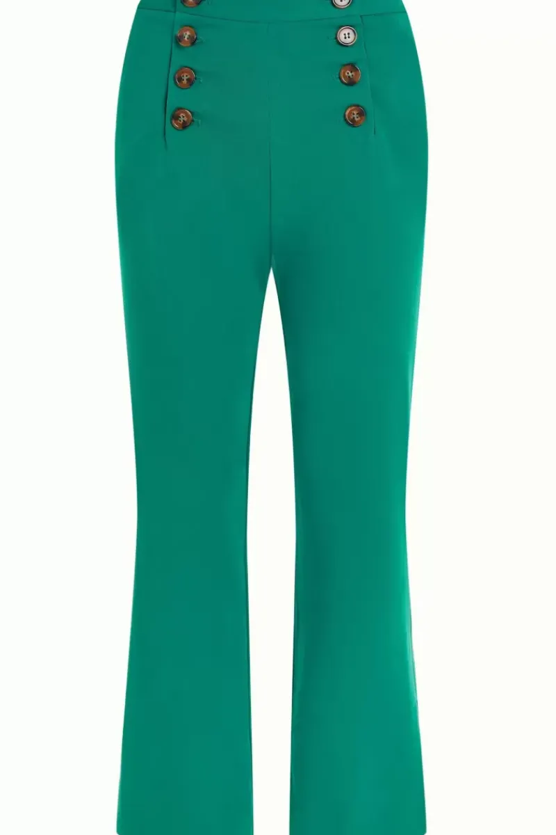 King Louie Broeken<Lara Sailor Cropped Pants Broadway Deep Teal