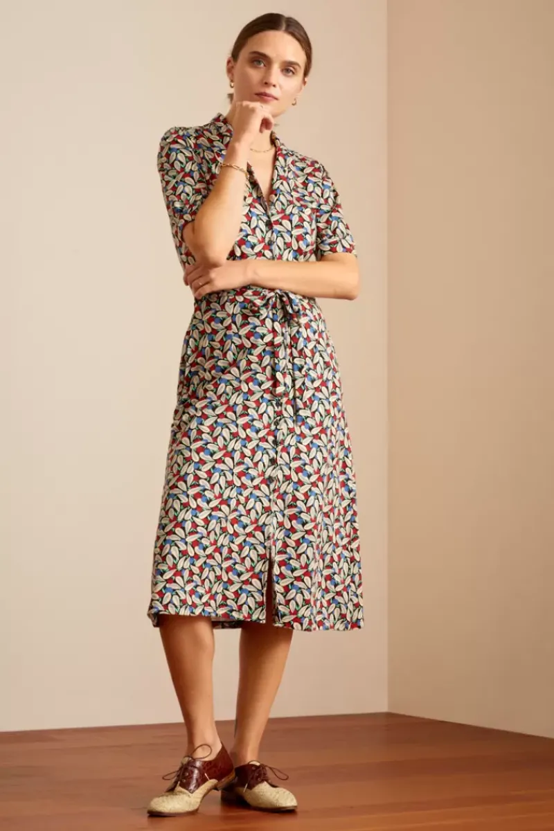 King Louie Jurken<Lola Button Dress Kir Royal Black