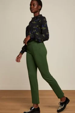 King Louie Broeken<Luz Pintuck Pants Milano Uni Kale Green