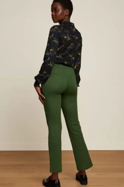 King Louie Broeken<Luz Pintuck Pants Milano Uni Kale Green