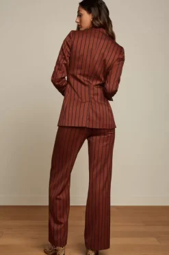 King Louie Broeken<Marcie Pants Cubano Stripe Patina Brown