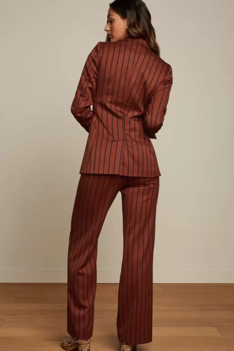 King Louie Broeken<Marcie Pants Cubano Stripe Patina Brown