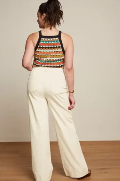 King Louie Broeken<Marcie Pants Safari Denim Ivory