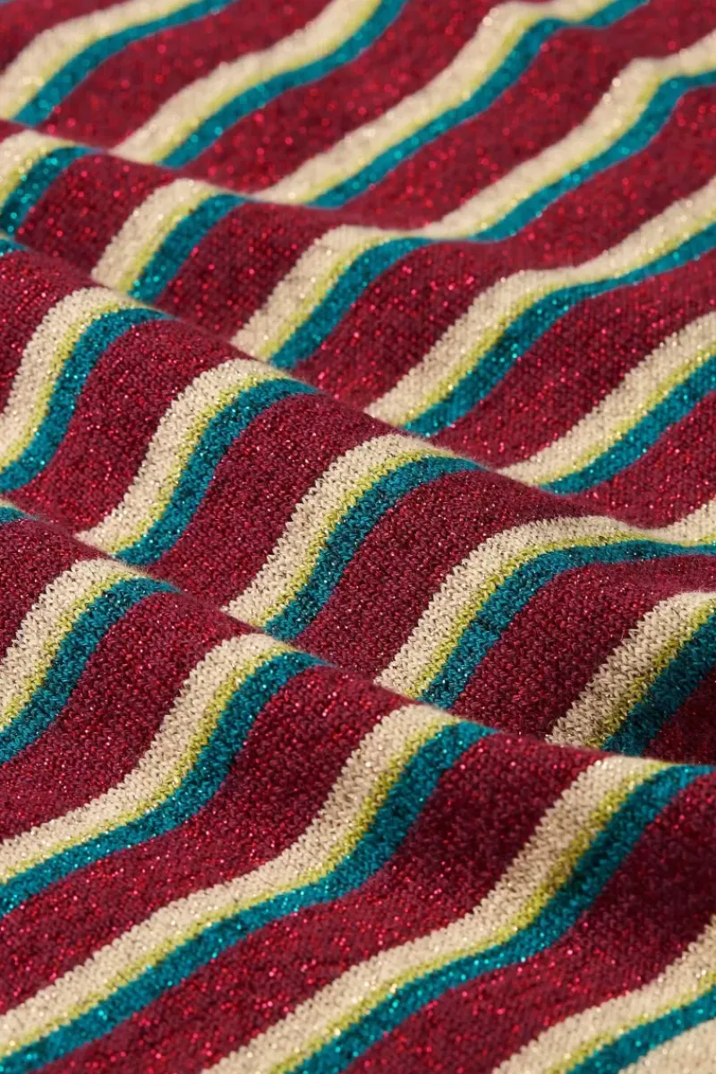 King Louie Tops & Shirts<Marie Rib Top Ruiz Stripe Beaujolais Red