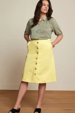 King Louie Rokken<Marie Skirt Garment Dye Lemonade Yellow