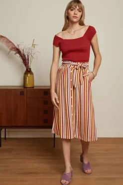 King Louie Tops & Shirts<Marie Top Cottonclub Sienna Red