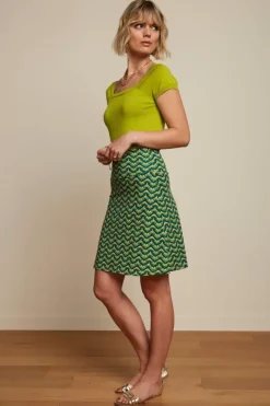 King Louie Tops & Shirts<Marie Top Droplet Cress Yellow