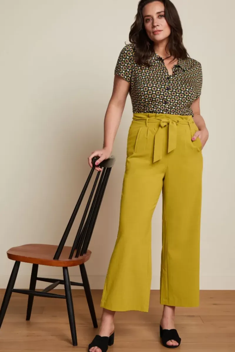 King Louie Broeken<Neva Cropped Pants Timba Koi Yellow