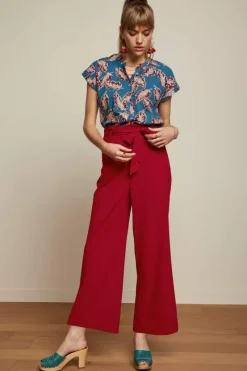 King Louie Broeken<Neva Cropped Pants Timba Cherry Red