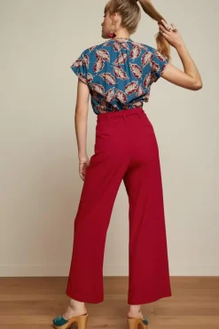 King Louie Broeken<Neva Cropped Pants Timba Cherry Red