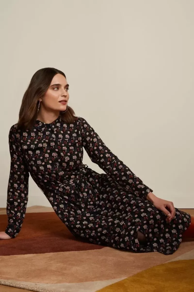 King Louie Jurken<Olive Midi Dress Sullivan Black
