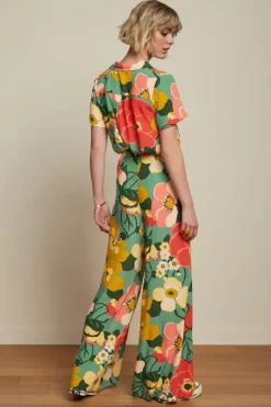 King Louie Broeken<Palazzo Pants La Monia Dusty Turquoise