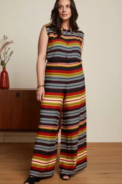 King Louie Broeken<Palazzo Pants Maxim Stripe Black