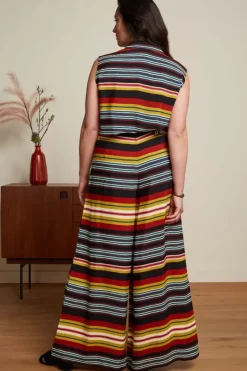 King Louie Broeken<Palazzo Pants Maxim Stripe Black