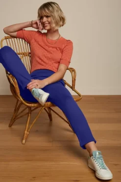 King Louie Broeken<Roisin Pants Milano Uni Deep Blue