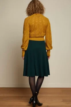 King Louie Rokken<Sofia Midi Skirt Milano Crepe Sycamore Green
