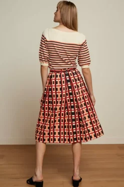 King Louie Rokken<Suzette Pleat Skirt Rapezzi Black