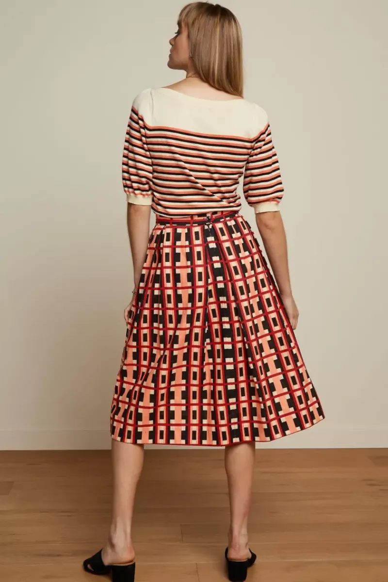 King Louie Rokken<Suzette Pleat Skirt Rapezzi Black