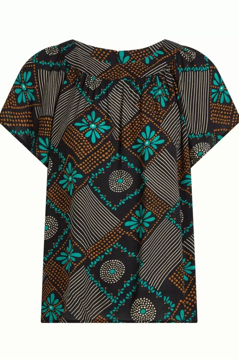 King Louie Blouses<Talia Top Carucci Black