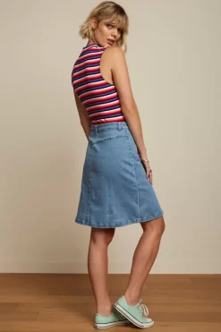 King Louie Tops & Shirts<Turtle Top Ocra Stripe Poppy Red